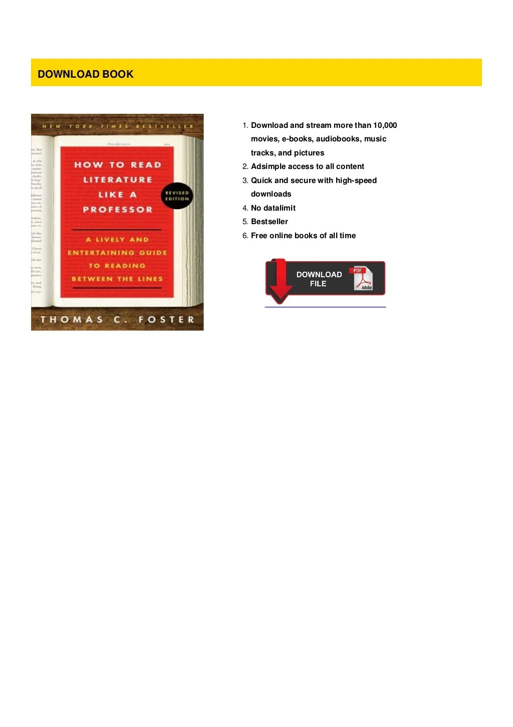 [PDF] How to Read Literature Like a Professor A Lively and Entertain…
