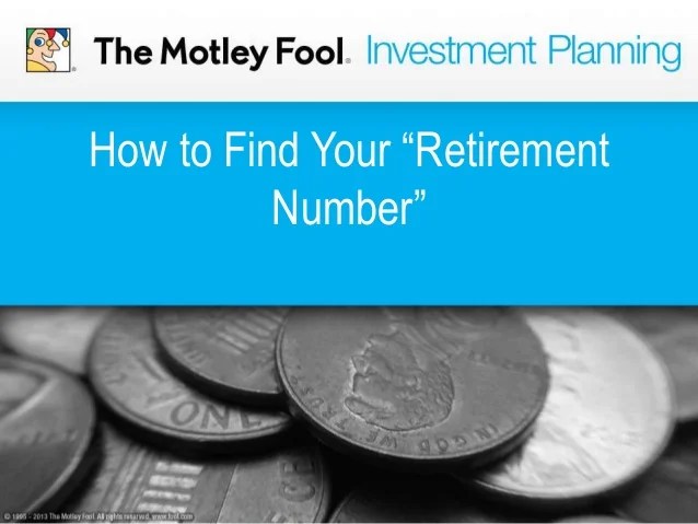 How do you find your retirement number