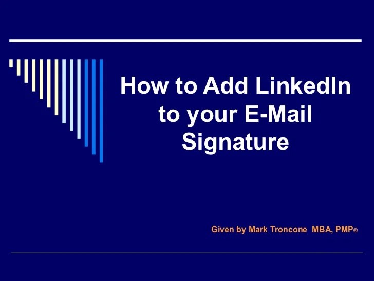 How to add linkedin profile badge to email signature outlook zoqametrix