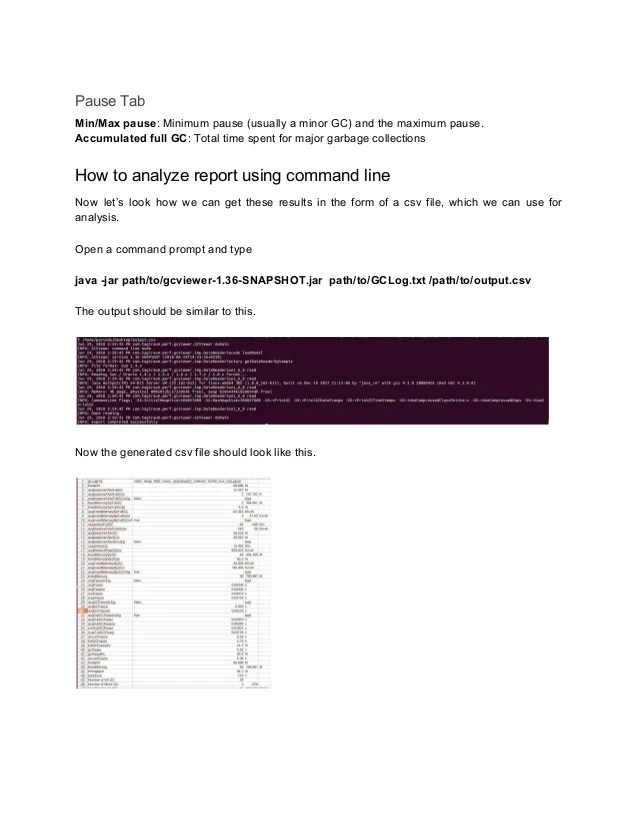 How to analyze java garbage collection logs using gc viewer