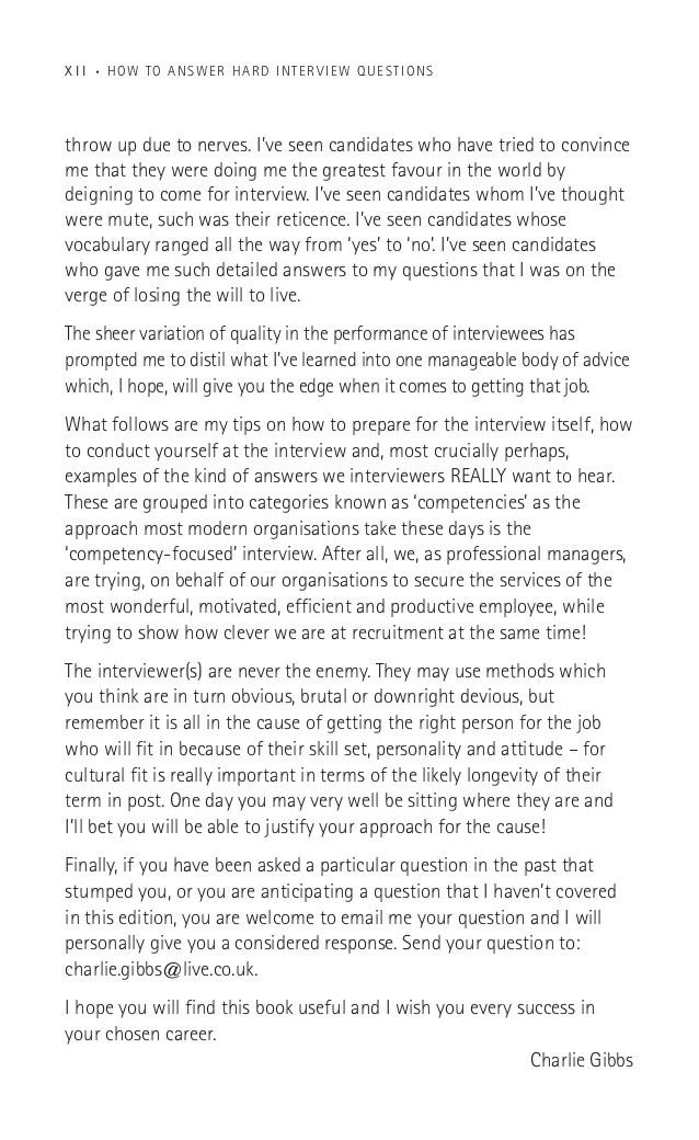 How to answer hard interview questions