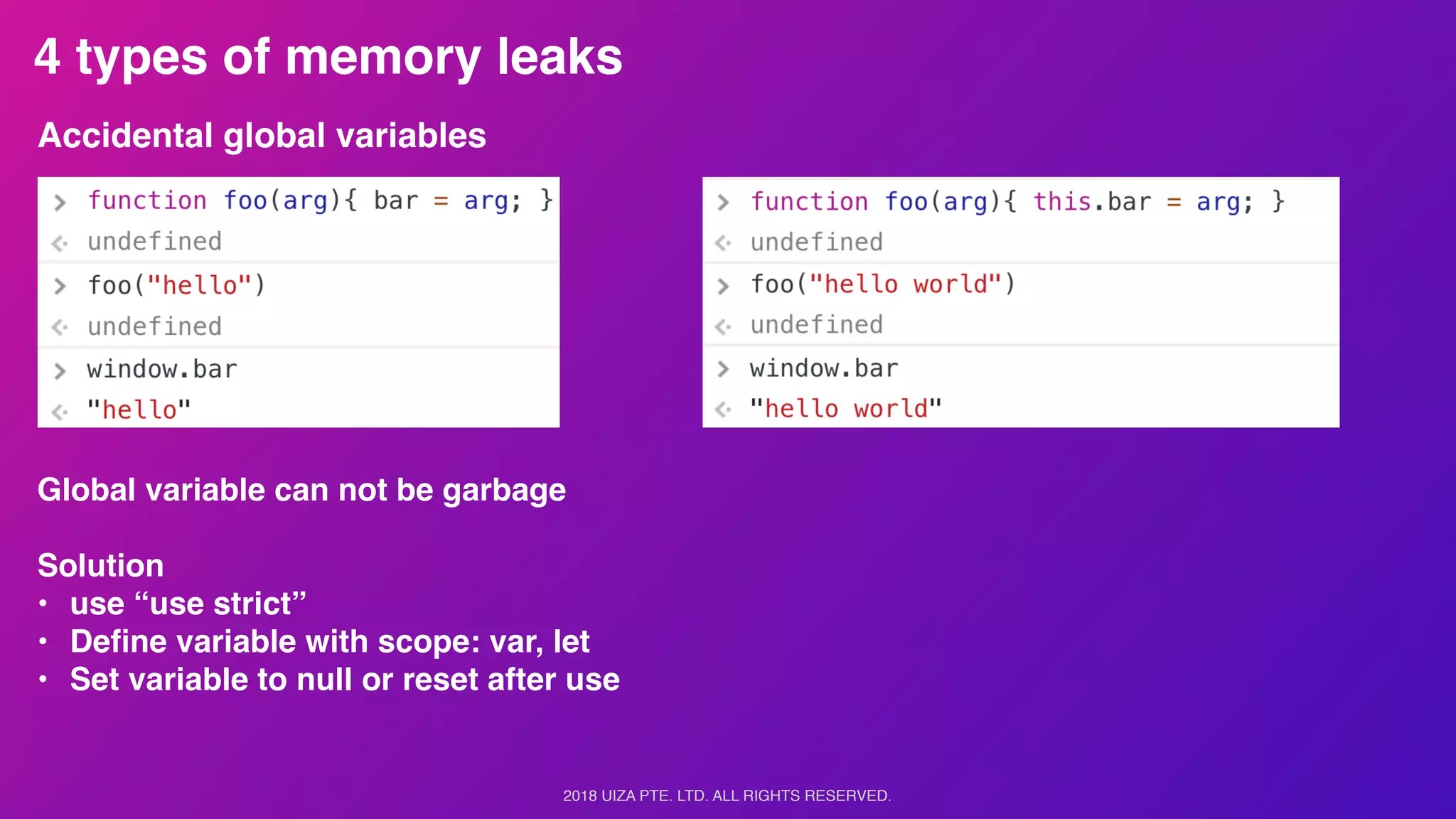 How to avoid memory leak in javascript nguyentvkuiza.io