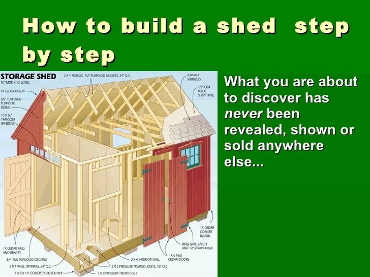 how to build a shed step by step