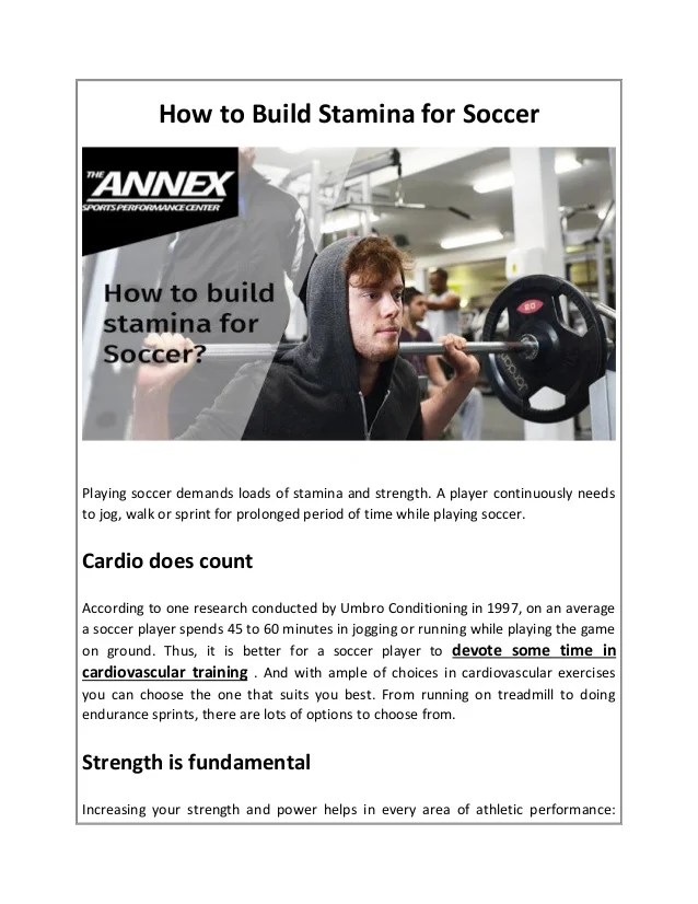 How to Build Stamina for Soccer