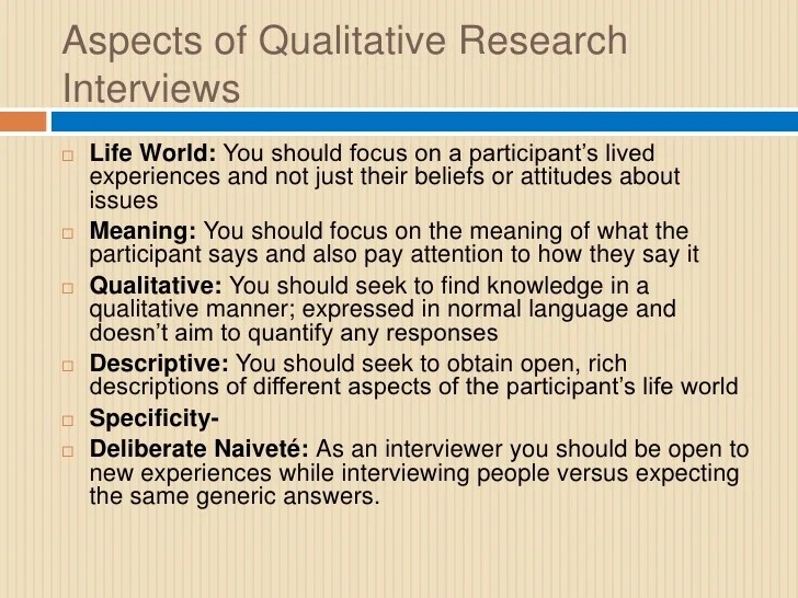 How to conduct qualitative interviews