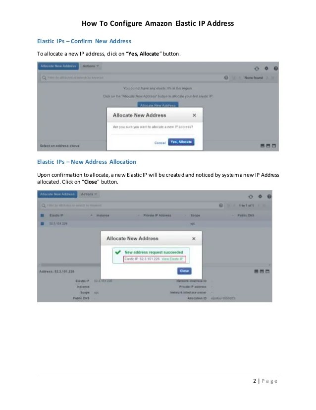 How to Configure Amazon AWS EC2 Elastic IP Address