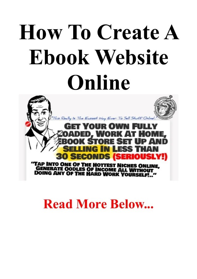 How To Create A Ebook Website Online Build A EBooks Web