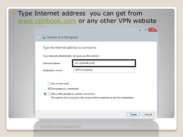How to create vpn connection