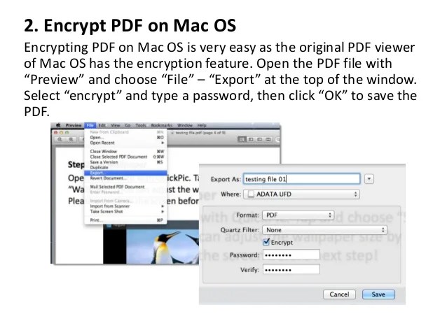 How to encrypt pdf files