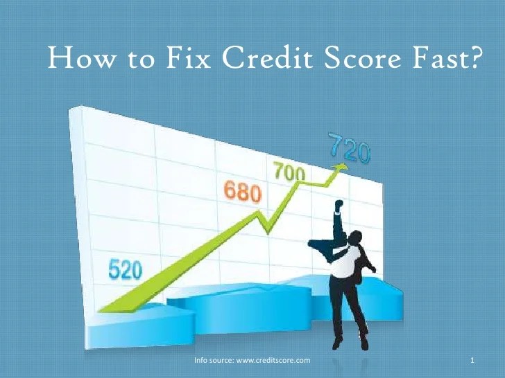 How to fix credit score fast?