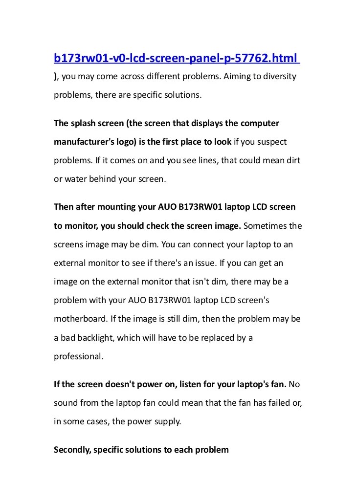 How to identify your laptop lcd screen problems and fix it