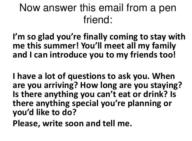 How to improve an informal email