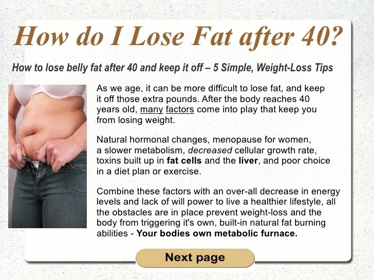 How do I lose fat after 40 years old? 5 common sense tips for diet af…