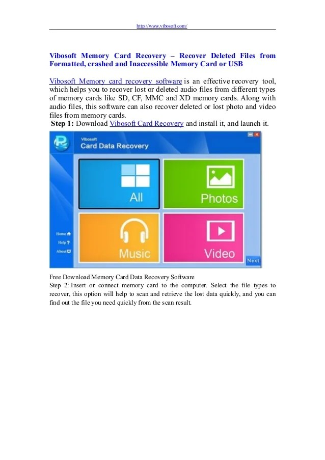 How to Recover Deleted/Lost Data or Files from Formatted Memory Card