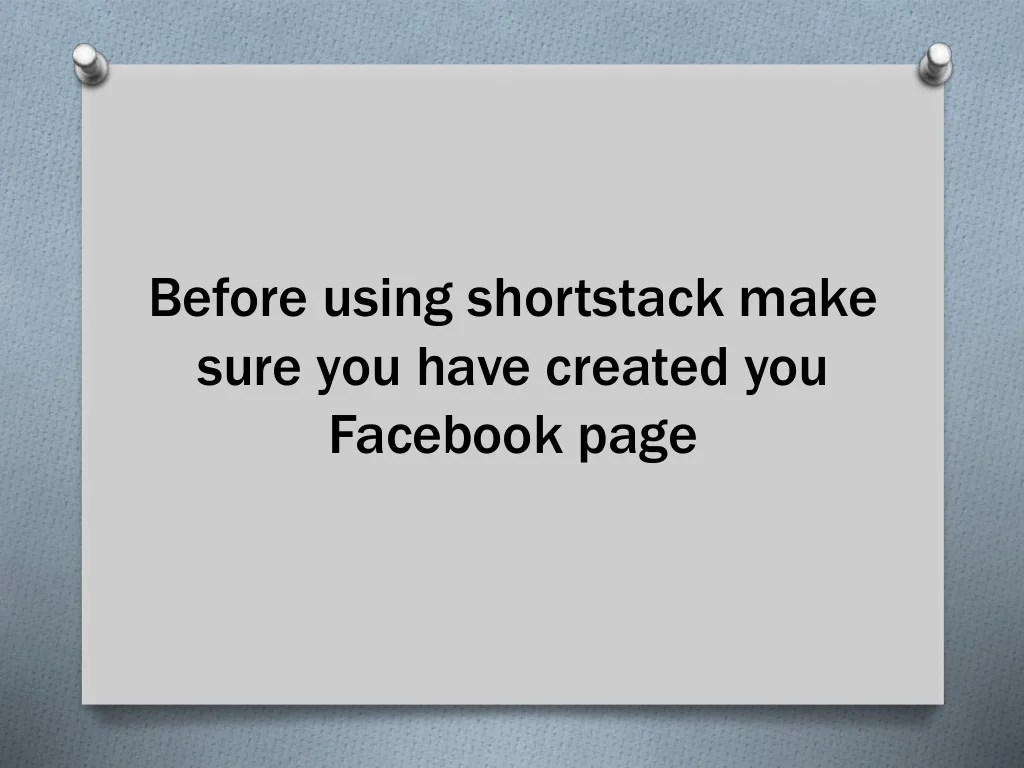 How to use short stack
