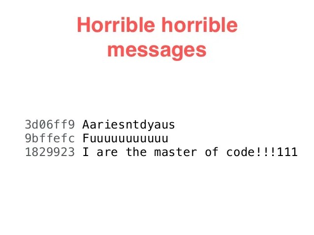 How to write a good commit message