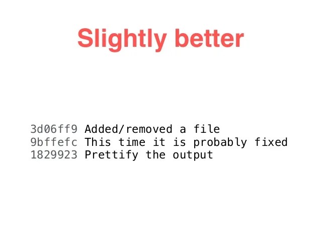 How to write a good commit message