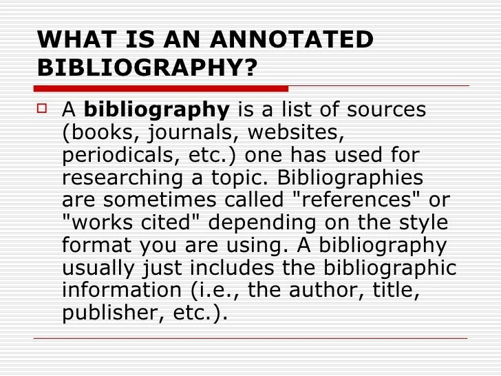 Annotated Bibliography Alphabetical Order Mla