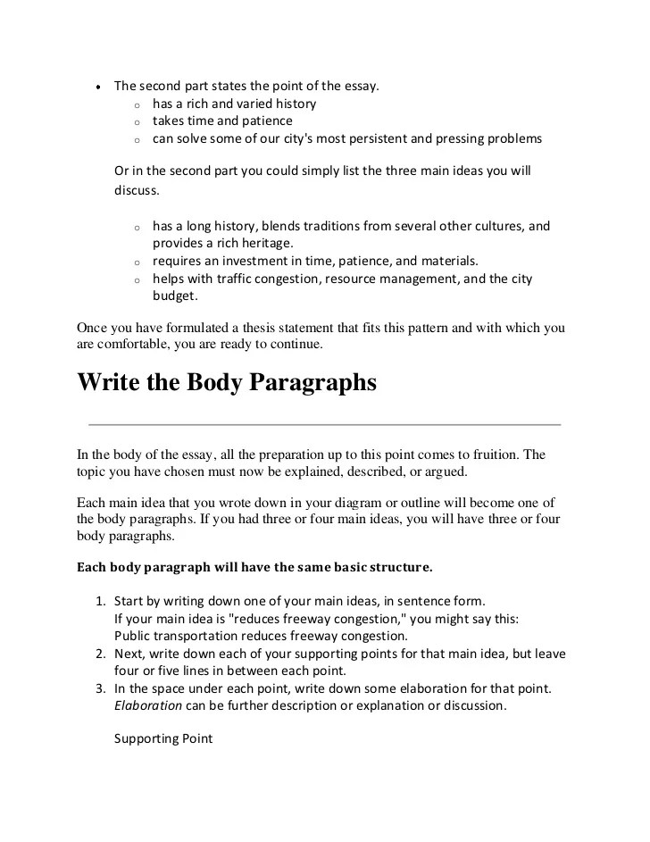 How to write an essay