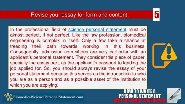 How to Write a Personal Statement with no Work Experience