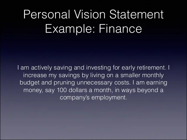 How To Write A Personal Vision Statement for 2014