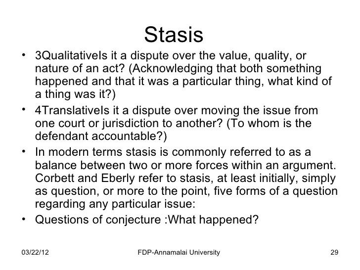 😍 Examples of stasis. Secret Weapon of Essay Writing Stasis Theory