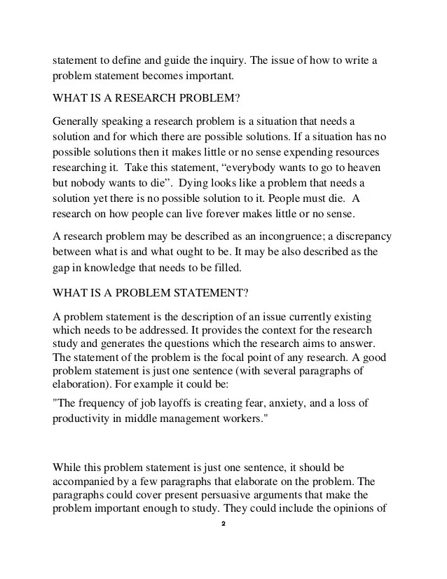 Dissertation Proposal Statement Of The Problem Thesis statements