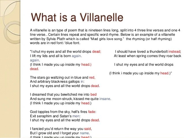 How to write a villanelle