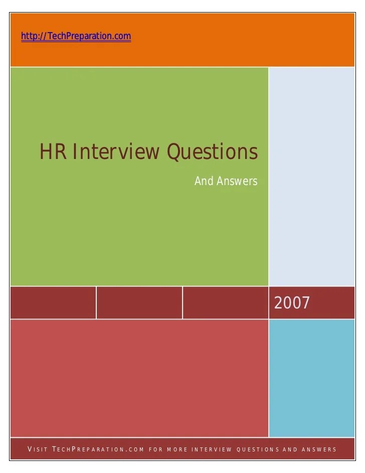 Hr interview questions