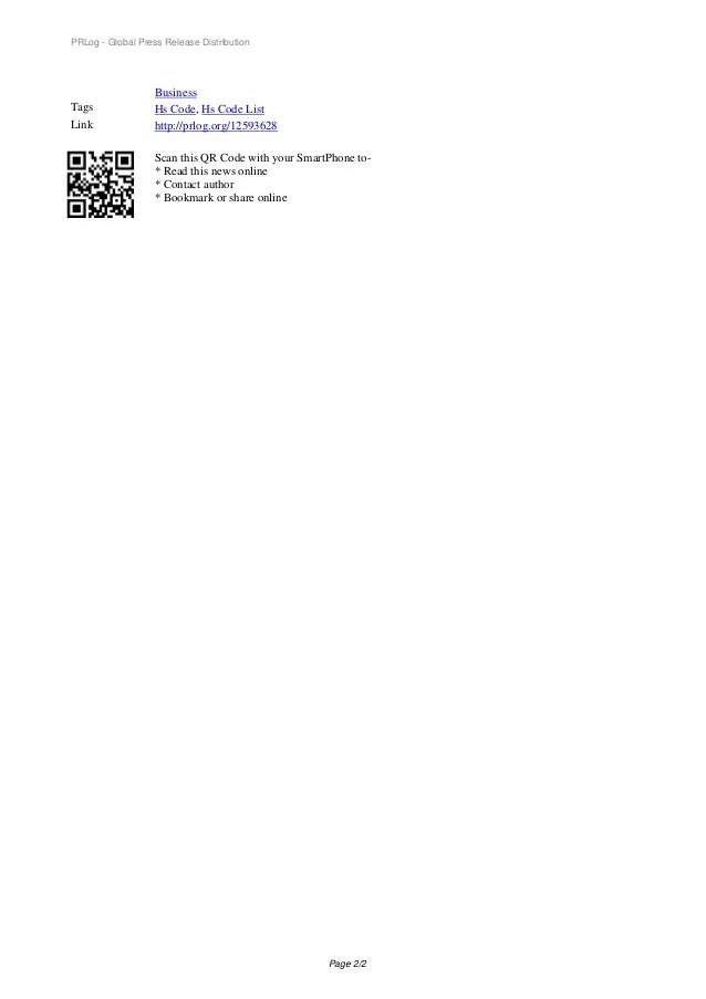 HS Code and ITC Code Information Available on Seair Exim Solutions