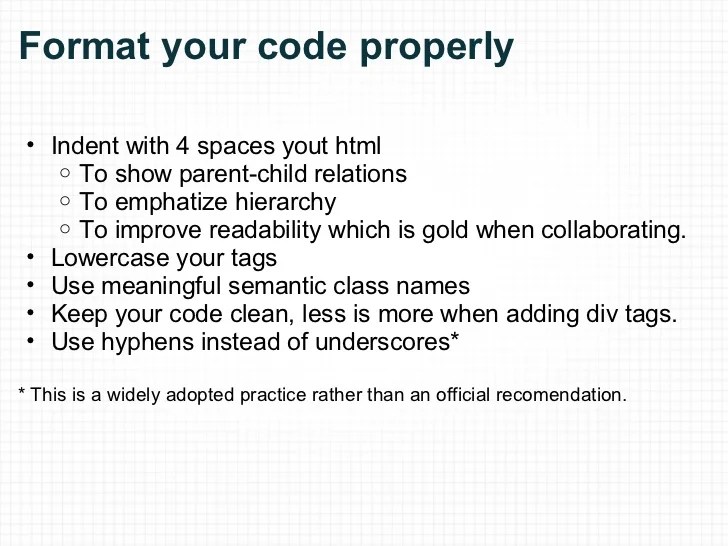 Html & CSS Best practices