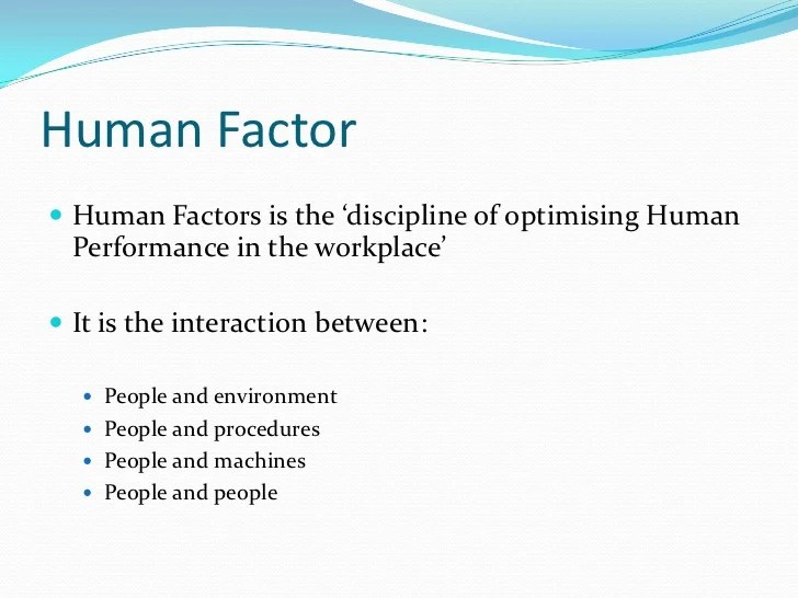 Human factor basic