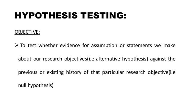 Hypothesis testing lectures