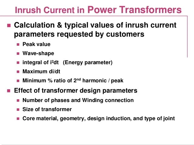Ieee inrush tutorial