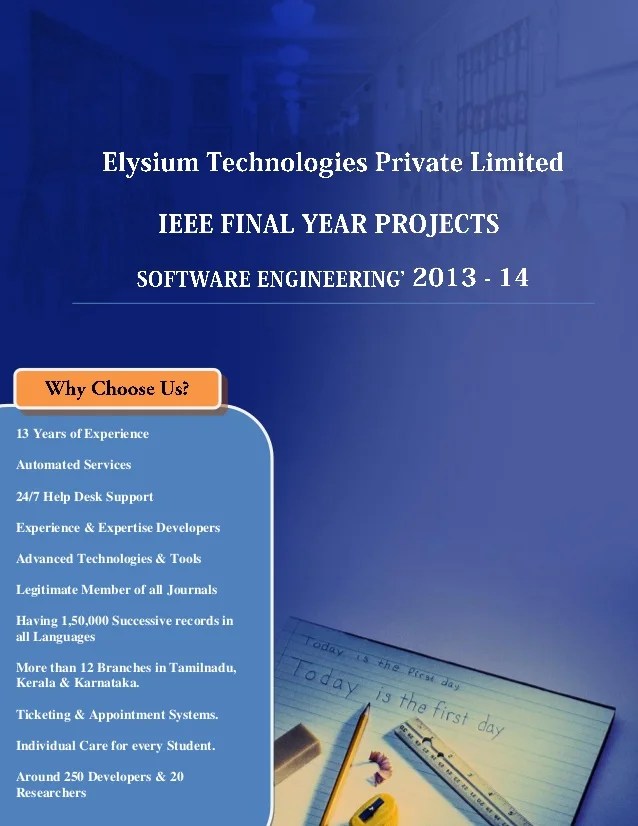 Final Year IEEE Project 20132014 Software Engineering Title List Final Year IEEE Project 20132014 Software Engineering Title List