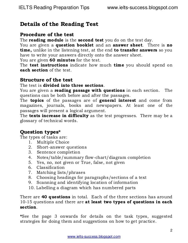 IELTS Reading Preparation