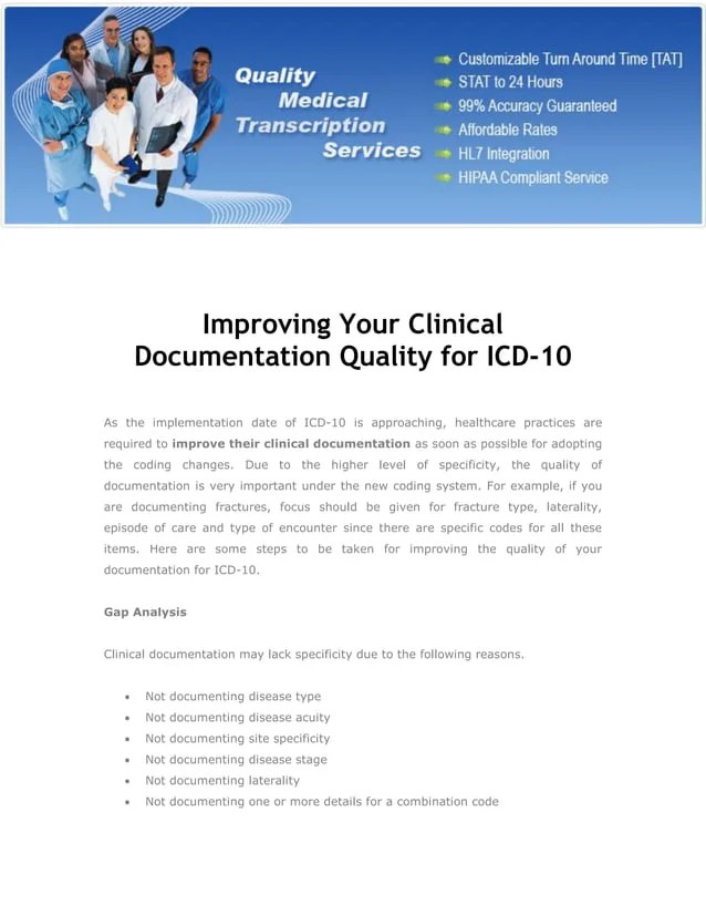 Improving Your Clinical Documentation Quality for ICD10 PDF