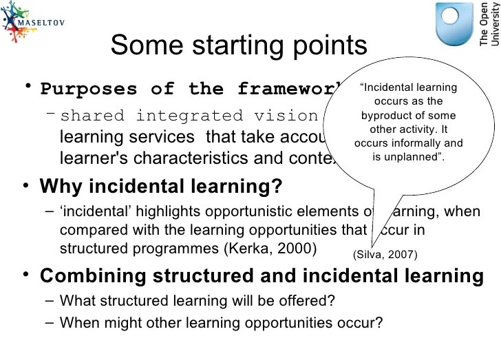 Supporting integration through incidental learning