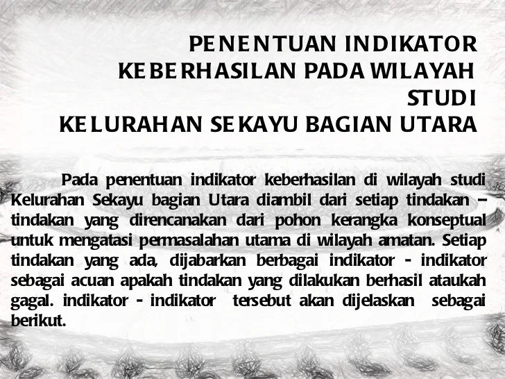 Indikator keberhasilan