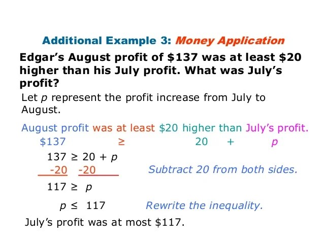 Inequality word problems