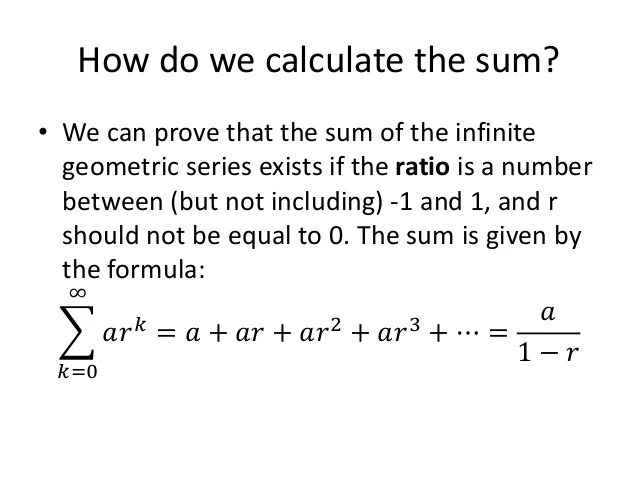 Infinite geometric series