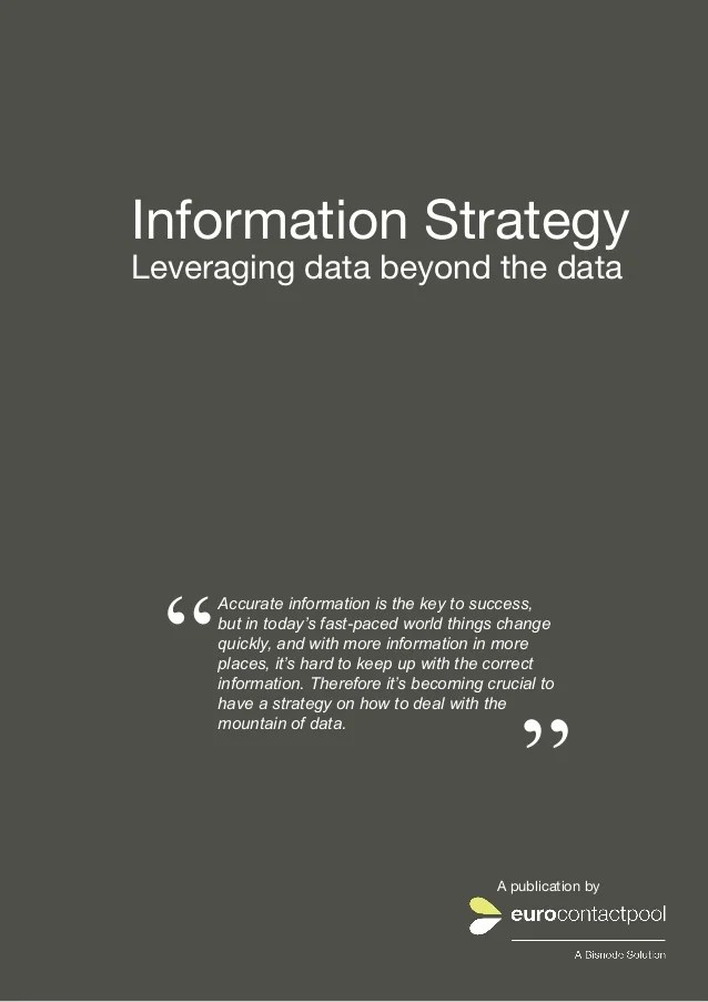 Information strategy white paper