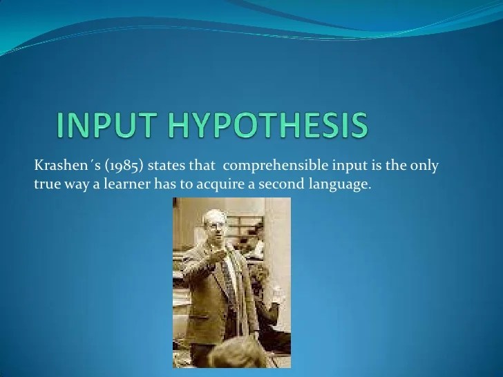 Input vs output hypothesis