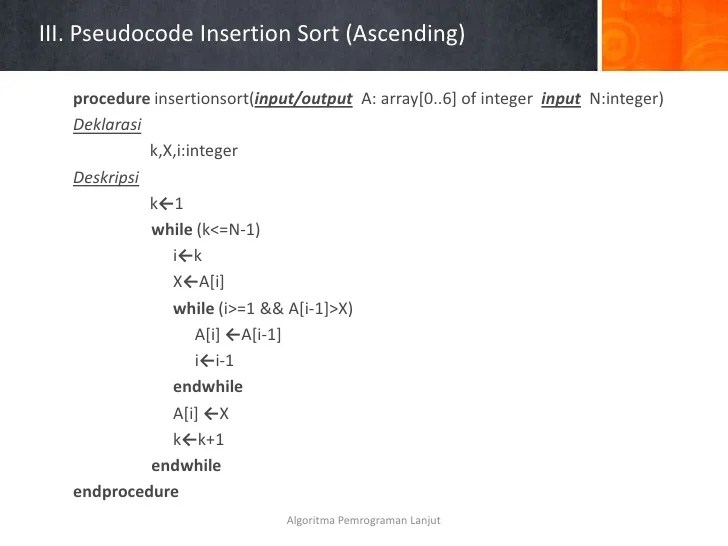 Insertion sort