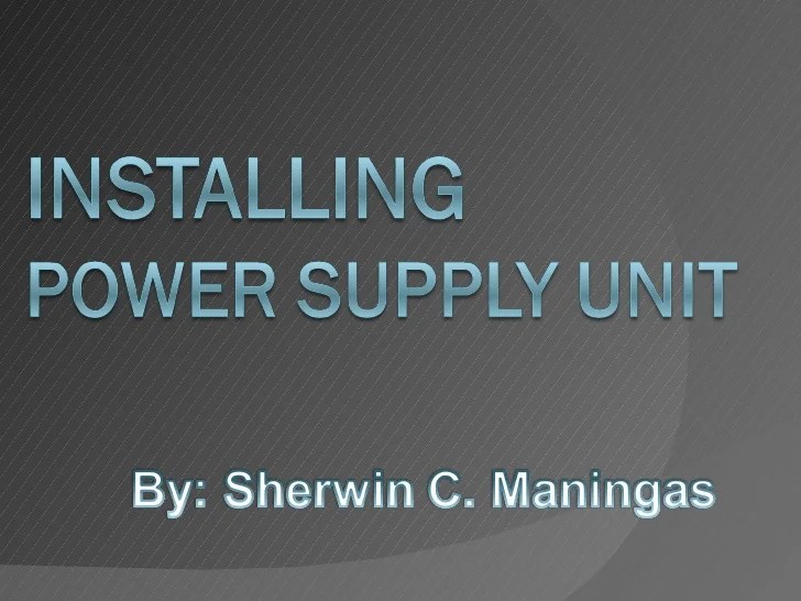 Installing psu