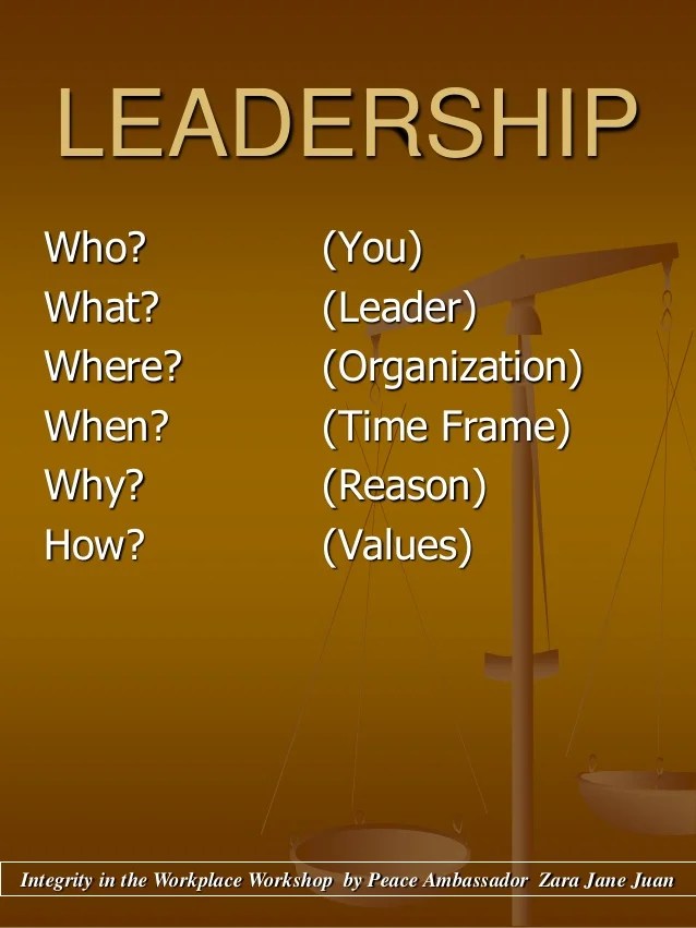Integrity in the Workplace TEAM BUILDING by Amb Juan