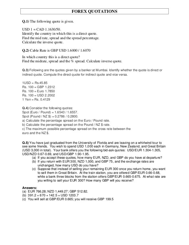 Forex Notes PDF Scribd