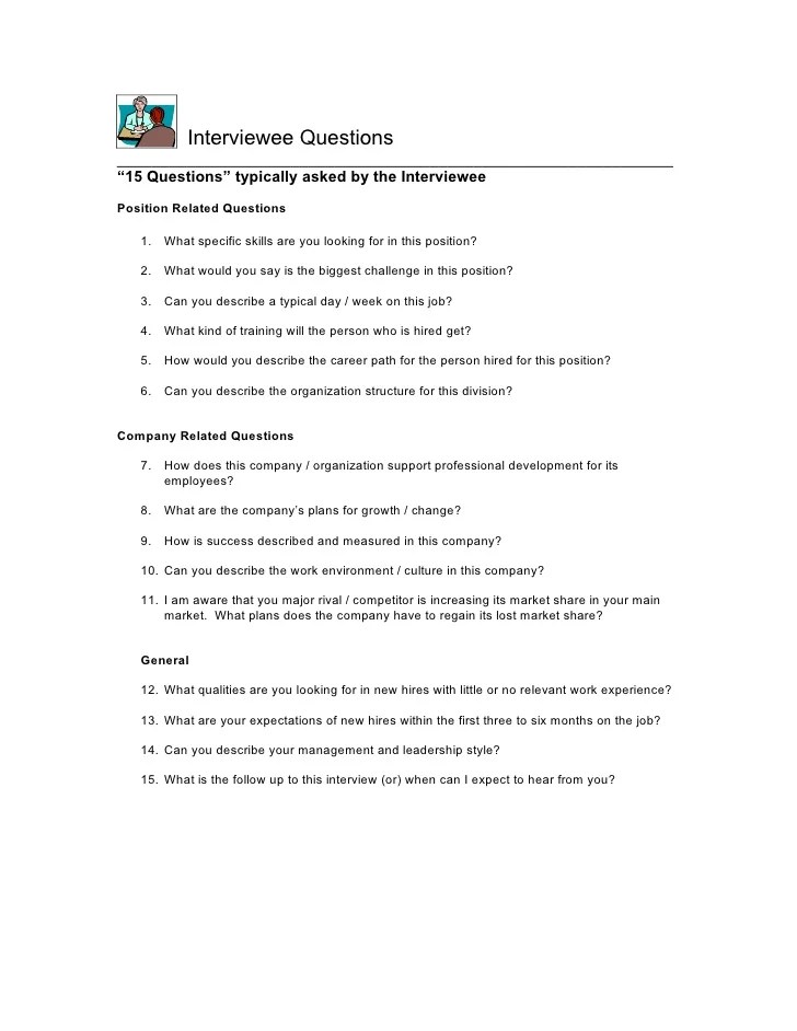 Questions To Ask Interviewee Marketing QUESTNI