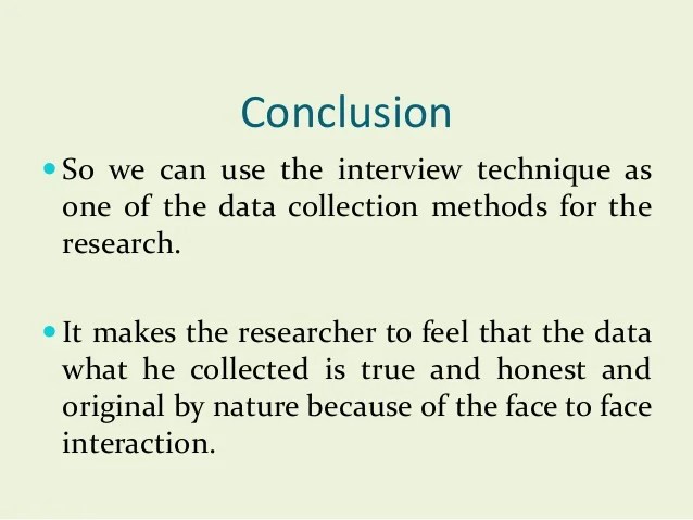 Interview method in research