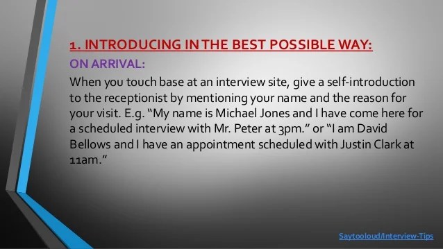 Interview preparation for freshers how to introduce at a job intervi…